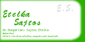 etelka sajtos business card